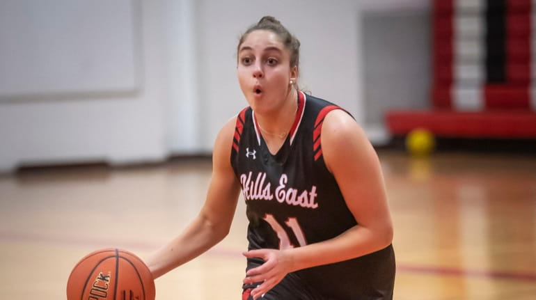 Hollow Hills East High School girls basketball player Remi Sisselman...
