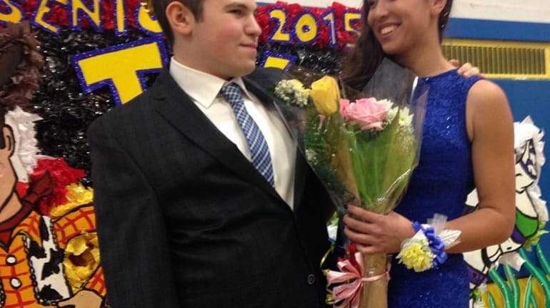 Max Hechtman and Ashley Halkitis, East Meadow's homecoming king and...