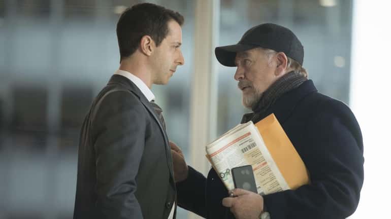 Jeremy Strong, left, and Brian Cox star in "Succession."