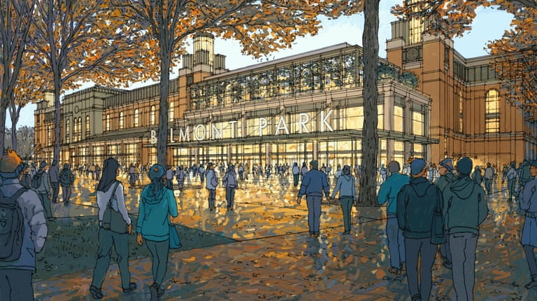 A rendering of the Islanders' Belmont Park arena.