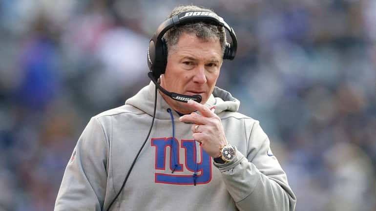 Head coach Pat Shurmur of the New York Giants looks...