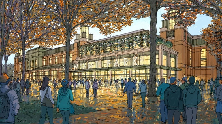 A rendering of the Islanders' Belmont arena.