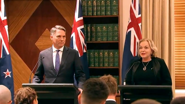 This image made from video shows Australian Deputy Prime Minister...