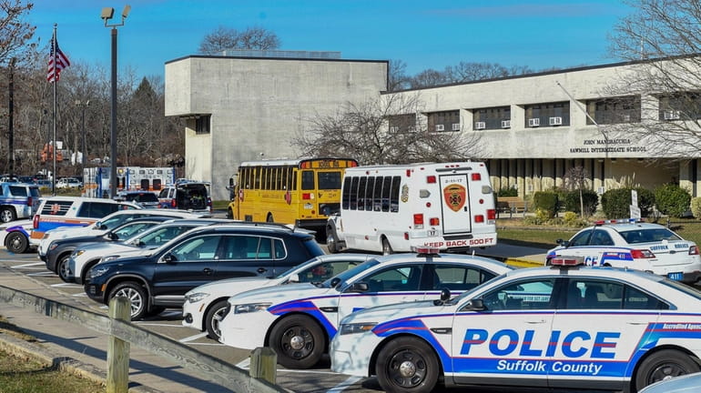 Police responded to Sawmill Intermediate School in Commack Tuesday after...