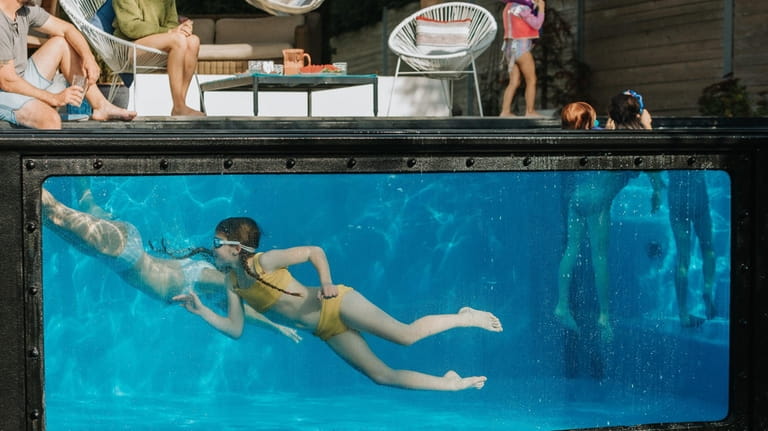 A pool made from a shipping container similar to one...