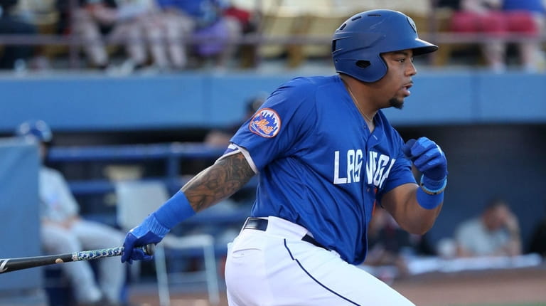 Dominic Smith, with Mets' Las Vegas 51s last year, would like...
