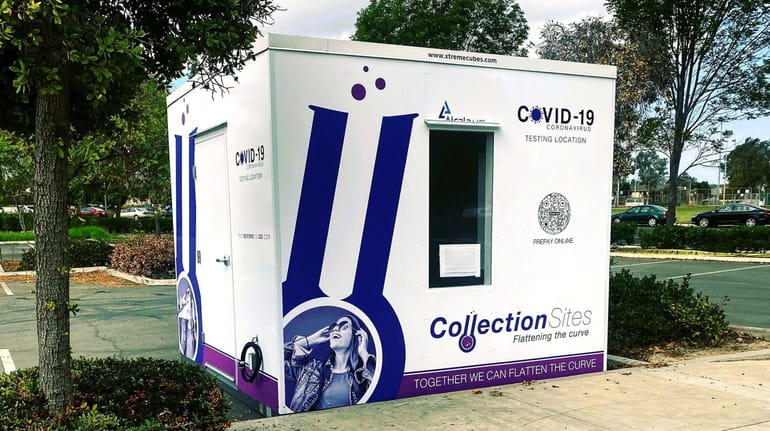 COVID test collection sites are scheduled to open in the parking...