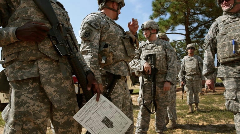 Soldiers training at Ft. Bragg in North Carolina 2014. The...