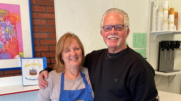 Cathy and Rick Meuser, co-owners of Herrell's Ice Cream shop...