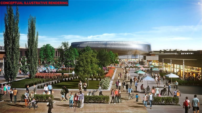 A conceptual illustrative rendering of the Nassau Hub project is...