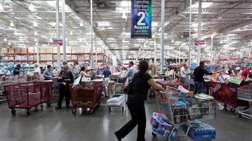 A Costco shopping floor on Oct. 6, 2009.