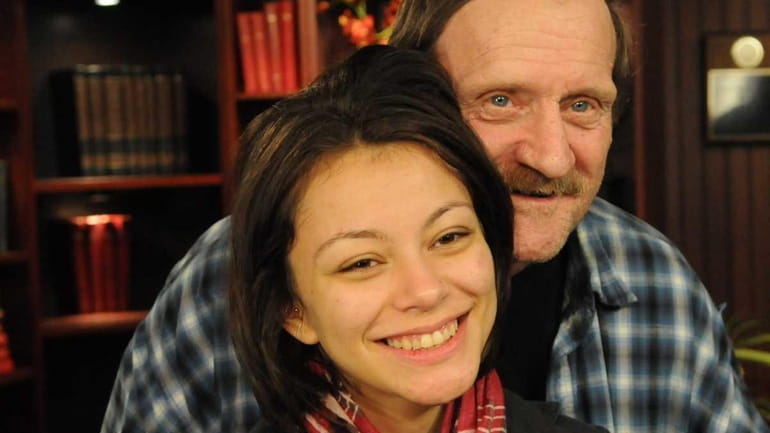 Samantha Garvey with her father, Leo, in West Babylon after...