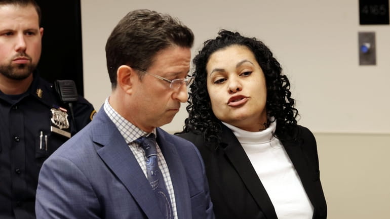 Donatila O’Mahony,  with her her lawyer Ira Weissman on left...
