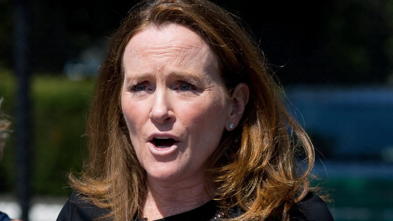U.S. Rep. Kathleen Rice speaks during a news conference in Roosevelt...