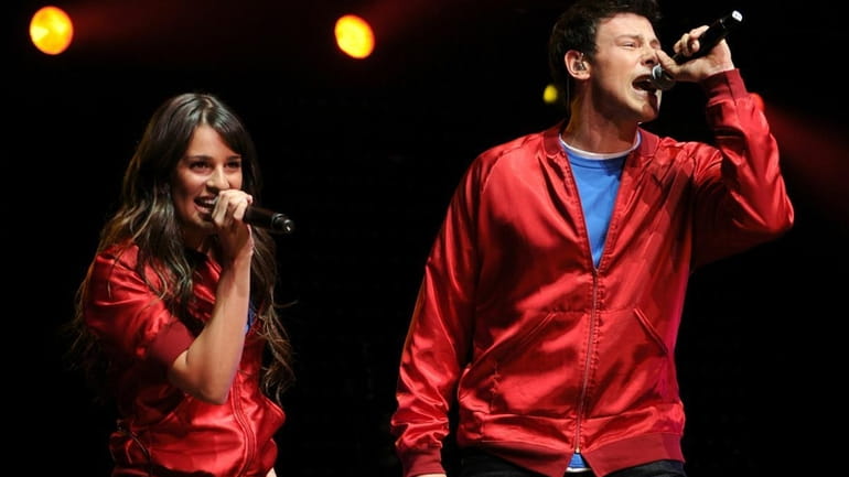 Lea Michele and Cory Monteith from the cast of "Glee"...
