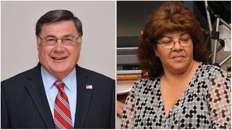 Brookhaven Town Supervisor Ed Romaine and Nancy Marks.