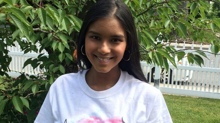 Arianna Lekhraj, 14, has been selling T-shirts she designed with...