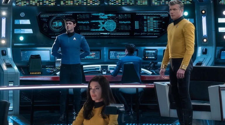 Ethan Peck as Spock, Rebecca Romijn and Anson Mount will...