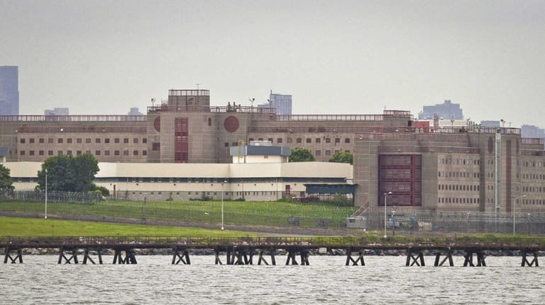 The eastern section of Rikers Island jail complex in Queens...