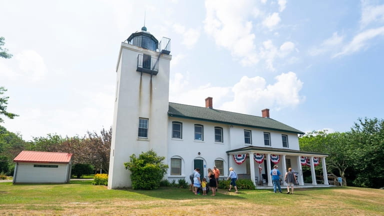 The Horton Point Lighthouse in Southold is listed in the...
