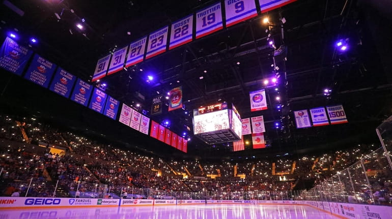 A view of Nassau Coliseum prior to Game Six of...