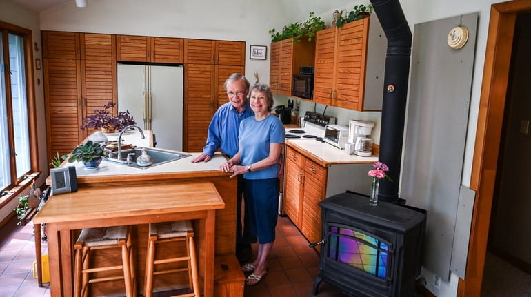 Bill and Barbara Atkinson at their home in Eatons Neck.