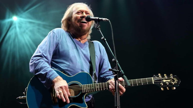 Barry Gibb of The Bee Gees performs solo in concert...