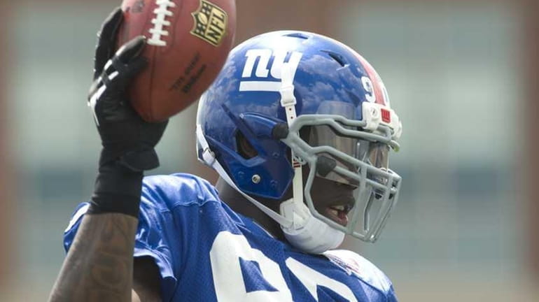 Jason Pierre-Paul during practice at the Timex Performance Center. (Aug....