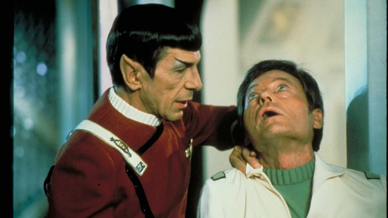 Leonard Nimoy and DeForest Kelly in 1982's "Star Trek II:...
