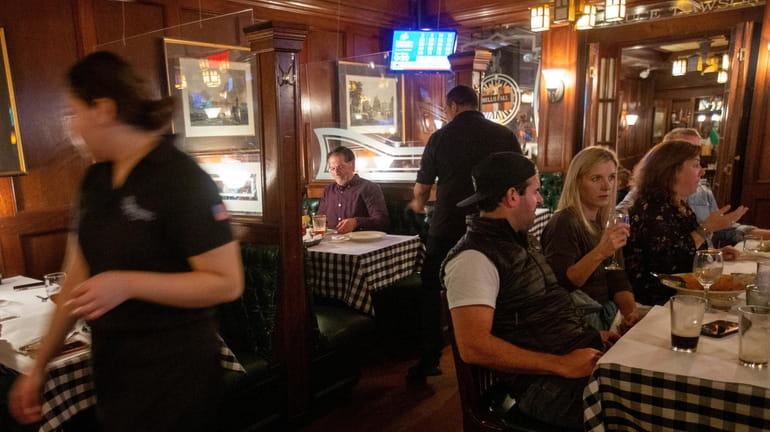 The dining room of B.K. Sweeney's Parkside Tavern in Bethpage,...