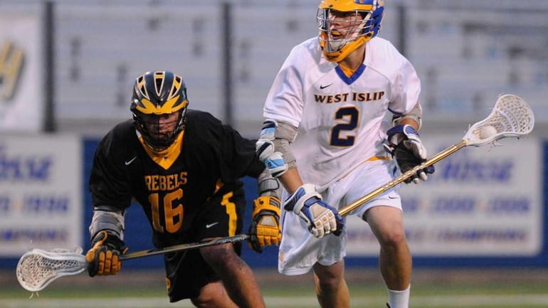 West Islip's Conor Braddish, right, leads a talented Lions midfield.