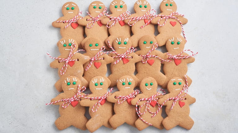 Whole wheat gingerbread men cookies.