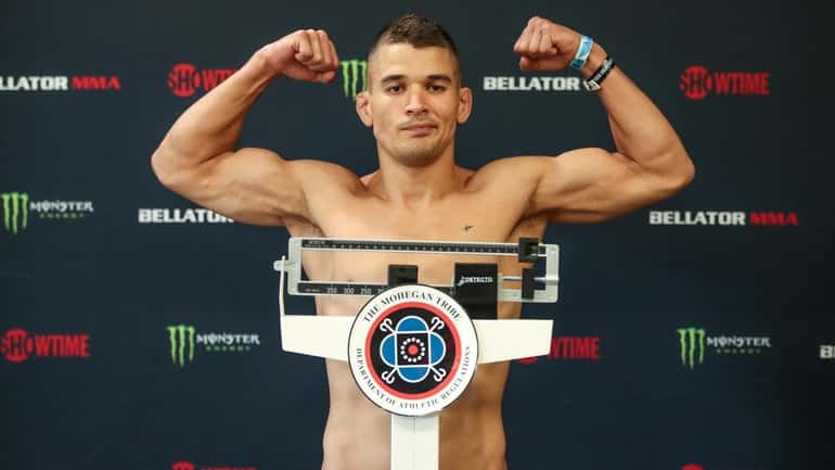 Long Island's James Gonzalez at the Bellator 282 weigh-ins on...