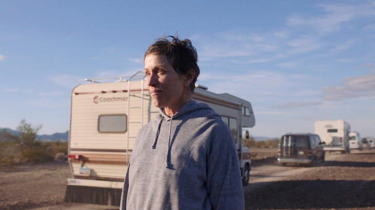 Frances McDormand in "Nomadland," which won Best Picture at Sunday...