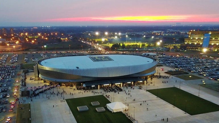 Aerial view of the New Nassau Veterans Memorial Coliseum, Presented...