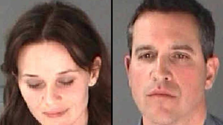 Mug shots of Reese Witherspoon and her husband, James Toth....