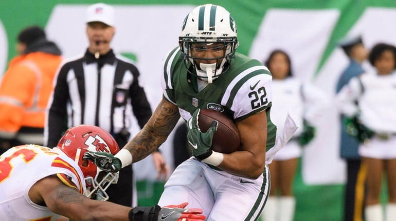 The Jets' Matt Forte had 58 yards on 15 carries...
