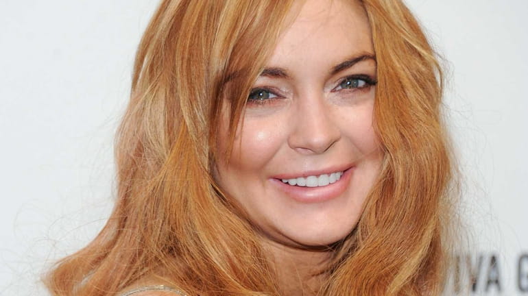 Lindsay Lohan attends the amfAR's gala at Cipriani Wall Street....