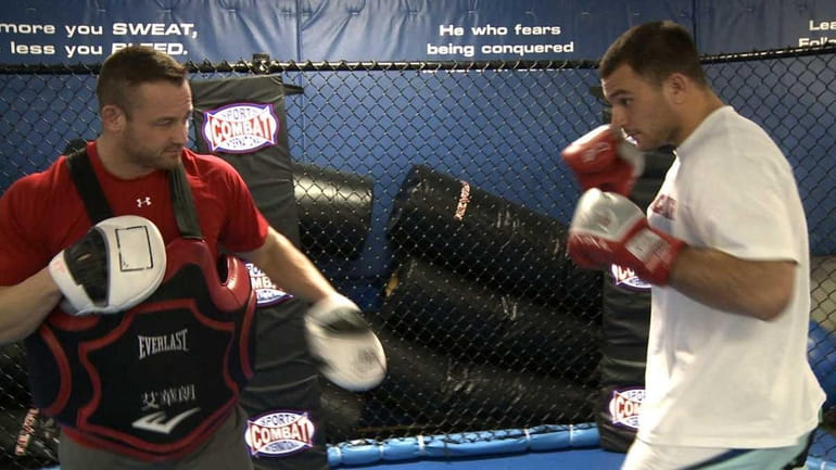 Gian Villante trains at Bellmore Kickboxing Academy for his Strikeforce...