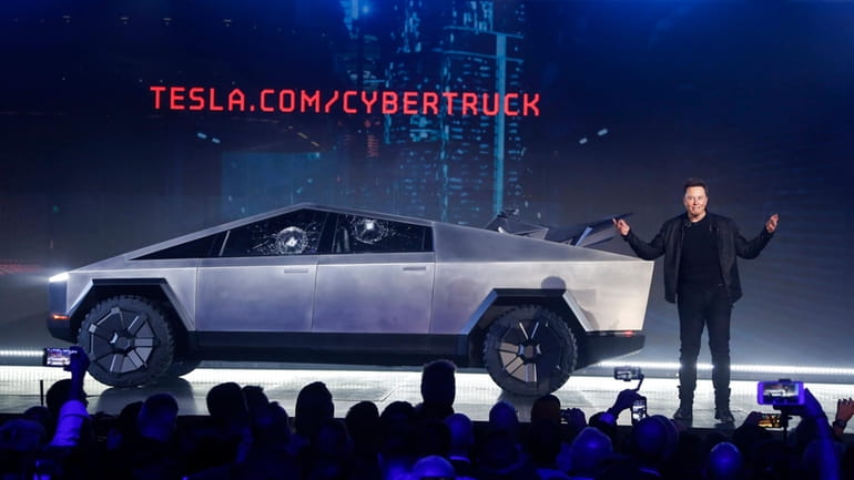 File - Tesla CEO Elon Musk introduces the Cybertruck at...