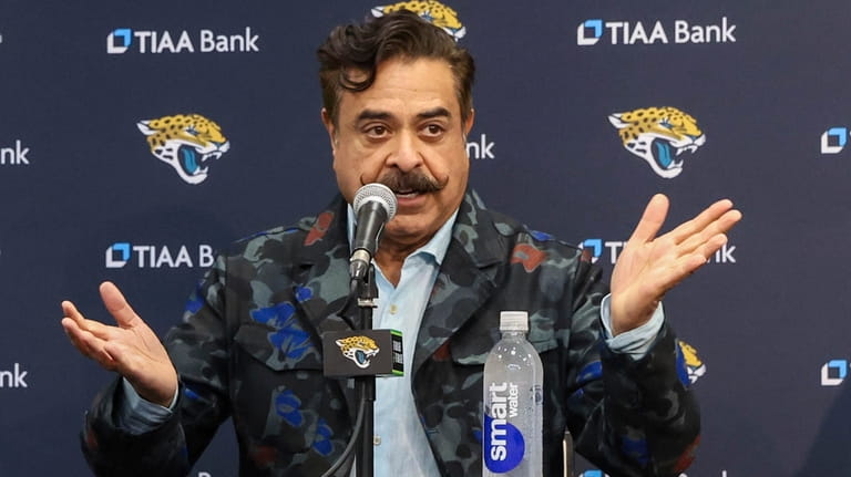 Jacksonville Jaguars owner Shad Khan introduces first-round draft pick offensive...