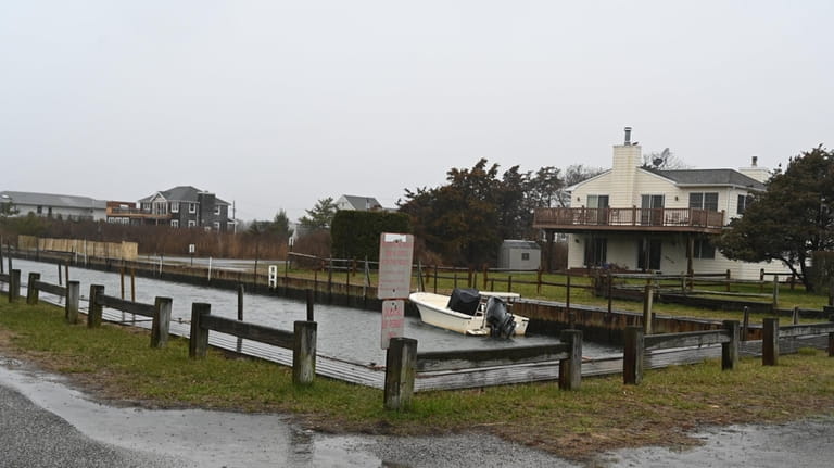 At the end of residential Yacht Club Drive is the Westhampton Yacht...