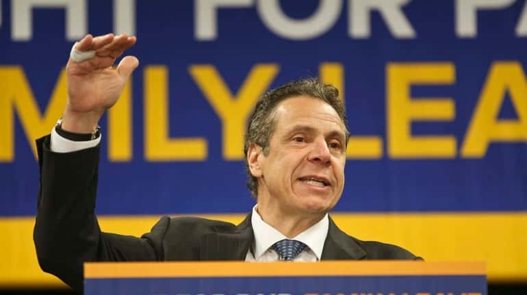 Gov. Andrew Cuomo pushed his paid family leave plan to...