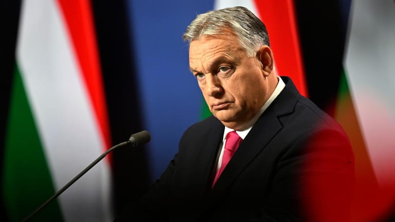 Hungarian Prime Minister Viktor Orban arrives for an annual international...