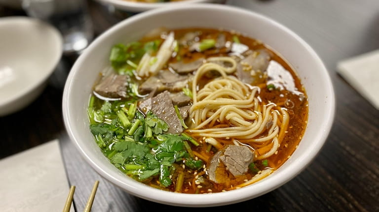 Lanzhou beef noodles at Dun Huang in Syosset.