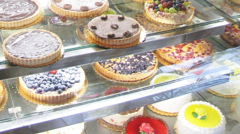 A selection of tarts at Rolling Pin Bakery in Bay...