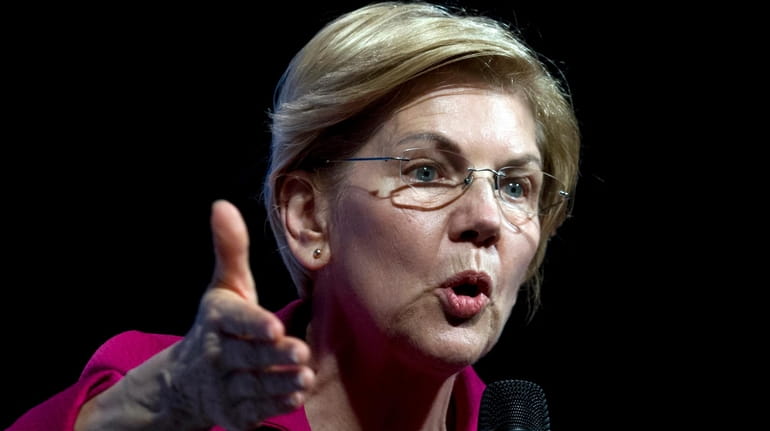 Democratic presidential candidate Sen. Elizabeth Warren, D-Mass., speaks a 2020...