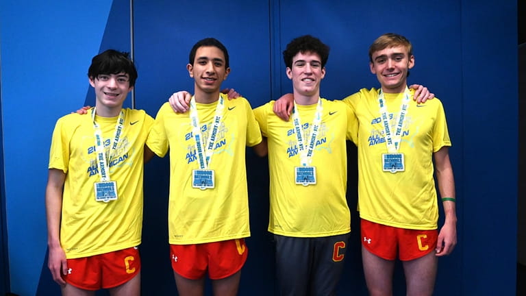 Chaminade High School runners, left to right Reef Kirchner, Michael...