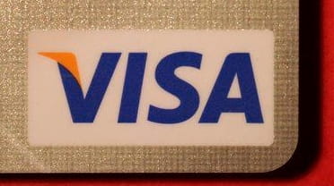 The VISA logo and hologram are imprinted on a VISA...