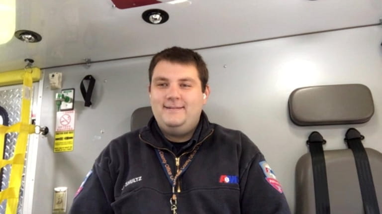 Jordan Shultz is one of hundreds of EMTs deployed by...